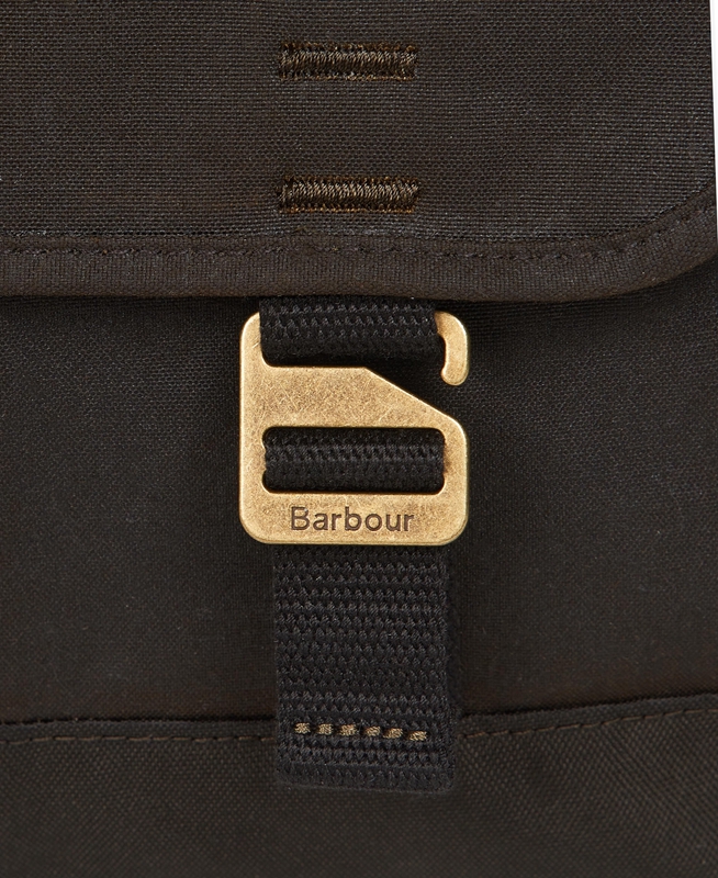 Barbour Essential Wax Messenger Férfi Táska Olivazöld | 132649-DUN