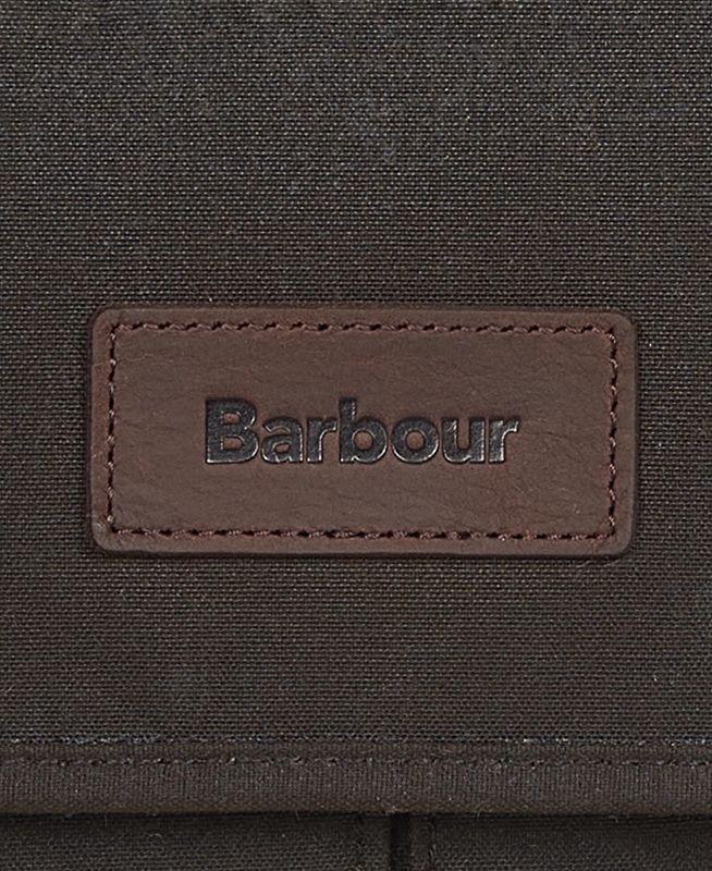 Barbour Essential Wax Messenger Férfi Táska Olivazöld | 132649-DUN
