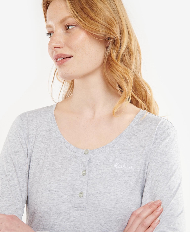 Barbour Etta Henley PJ Set Női Hálóruha Szürke | 948730-BVW