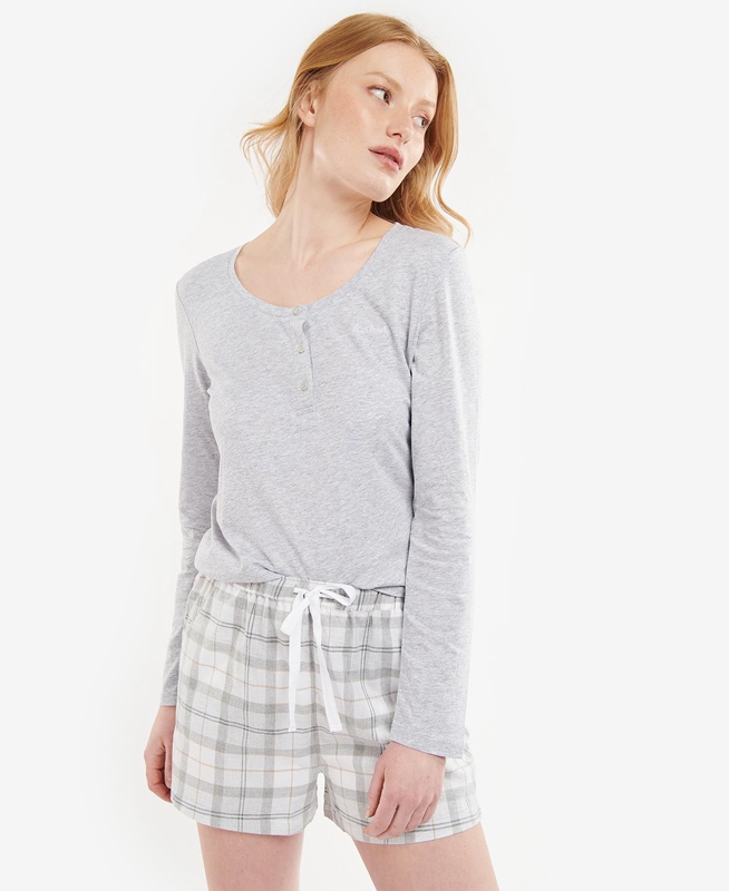 Barbour Etta Henley PJ Set Női Hálóruha Szürke | 948730-BVW