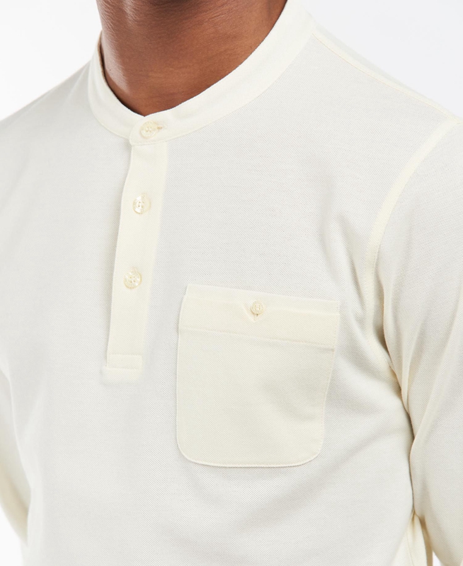 Barbour Explorer Henley Férfi Polo shirts Krém | 860412-JWF