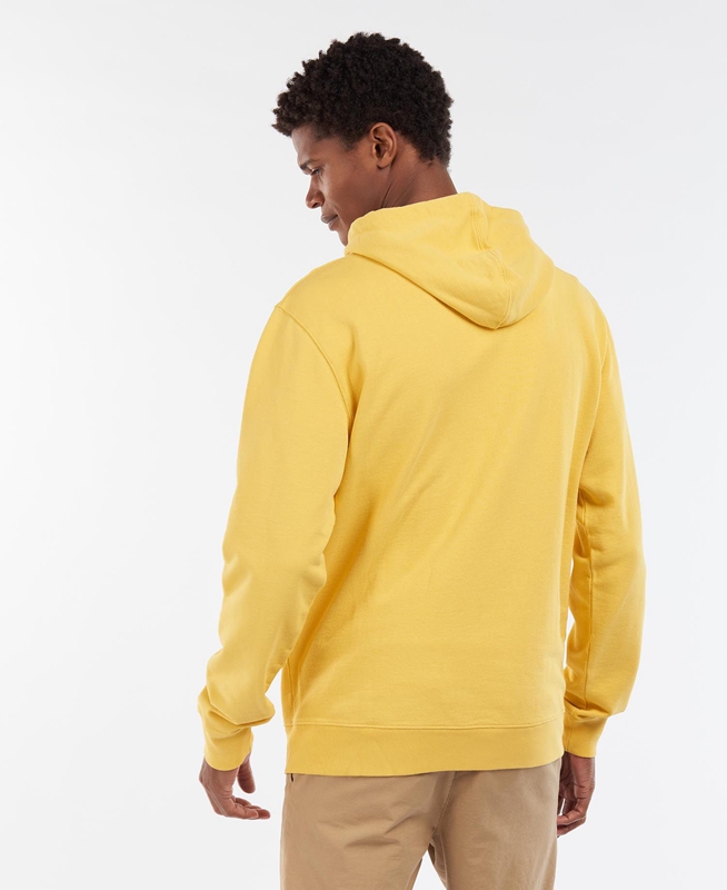 Barbour Explorer Hoodie Férfi Pulóverek Sárga | 769428-KLJ