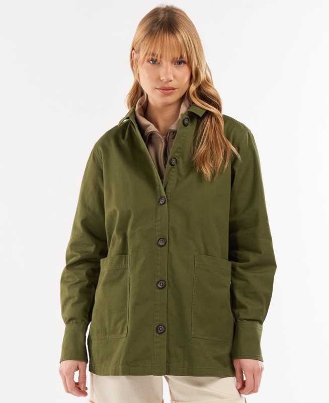 Barbour Explorer Marley Overshirt Női Ingek Olivazöld | 815293-ZWK