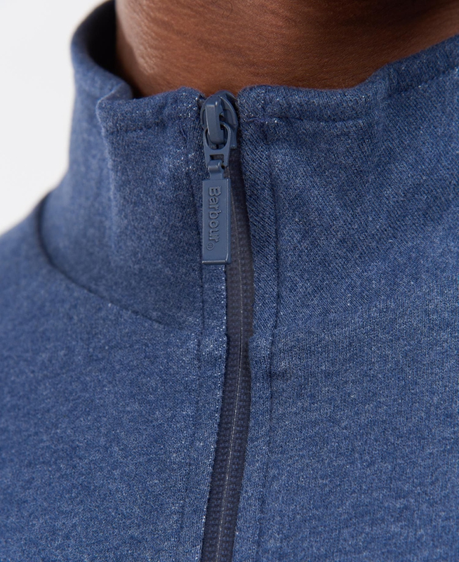 Barbour Explorer Shotley Half Zip Férfi Pulóverek Kék | 375418-BAJ