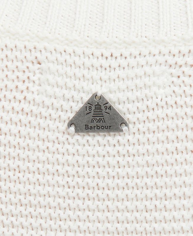 Barbour Fairbarn Knit Női Pulóverek Fehér | 189750-NDK