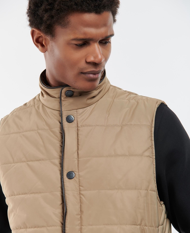 Barbour Farnham Férfi Mellény Bézs | 058127-YGN