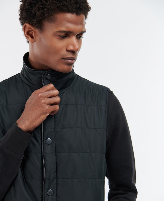 Barbour Farnham Férfi Mellény Fekete | 453891-JOC