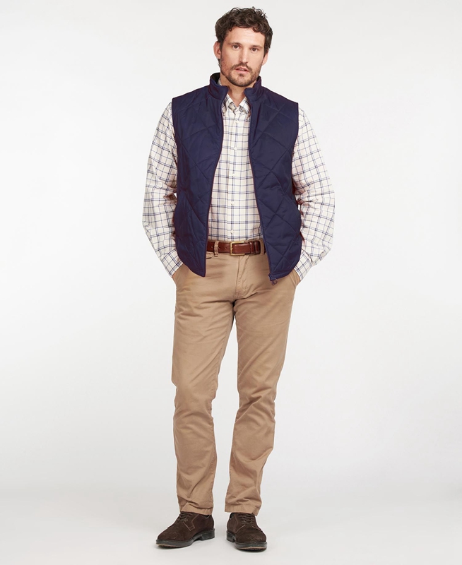 Barbour Finn Férfi Mellény Kék | 594320-YHK