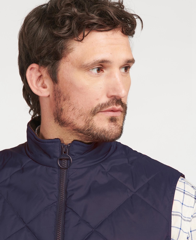 Barbour Finn Férfi Mellény Kék | 594320-YHK