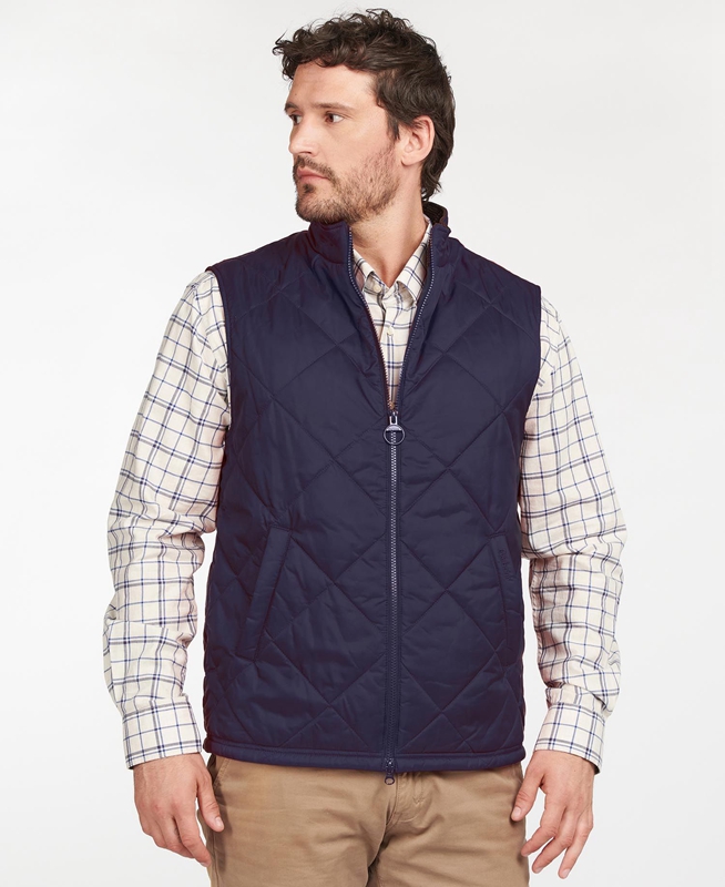 Barbour Finn Férfi Mellény Kék | 594320-YHK