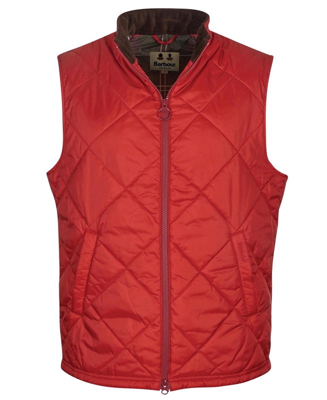 Barbour Finn Férfi Mellény Piros | 024371-QGR