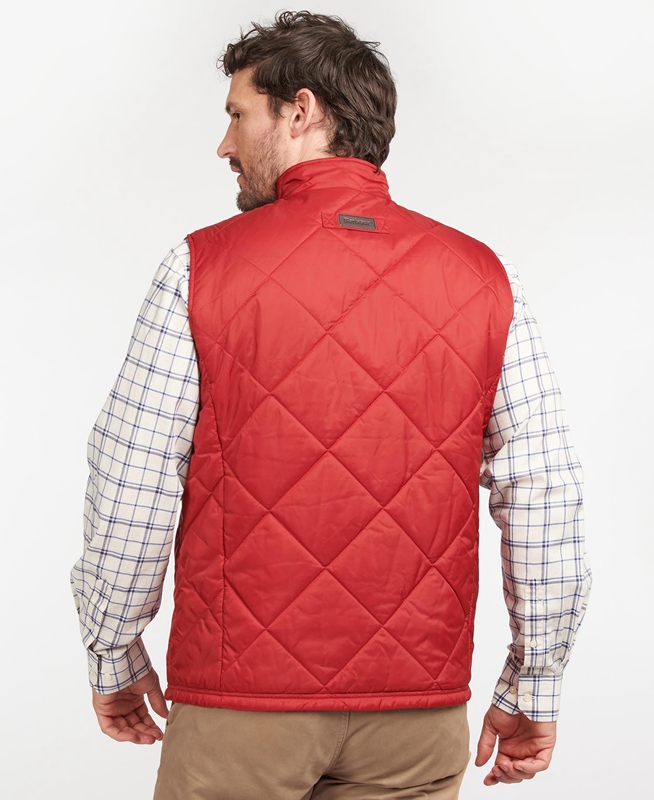 Barbour Finn Férfi Mellény Piros | 024371-QGR