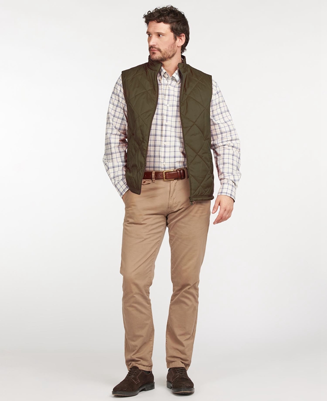 Barbour Finn Férfi Mellény Zöld | 983172-YLH