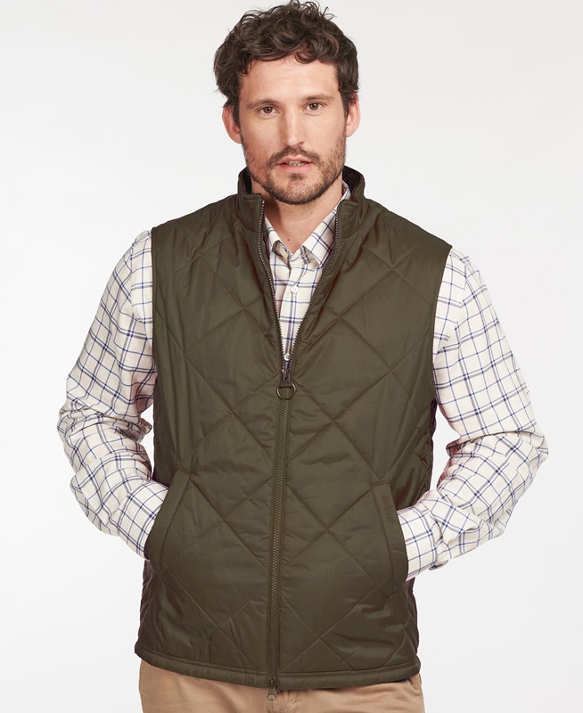 Barbour Finn Férfi Mellény Zöld | 983172-YLH