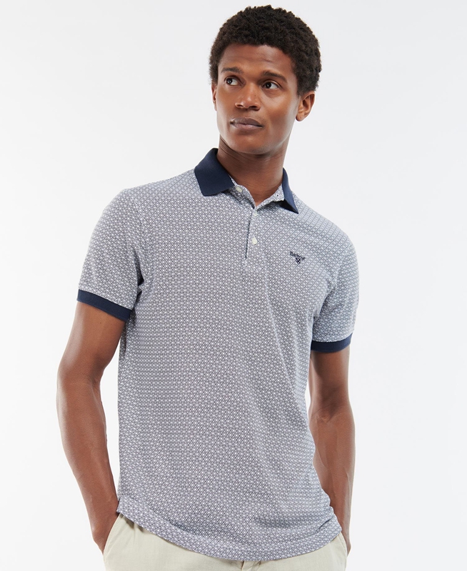 Barbour Gateside Férfi Polo shirts Kék | 902586-JZY