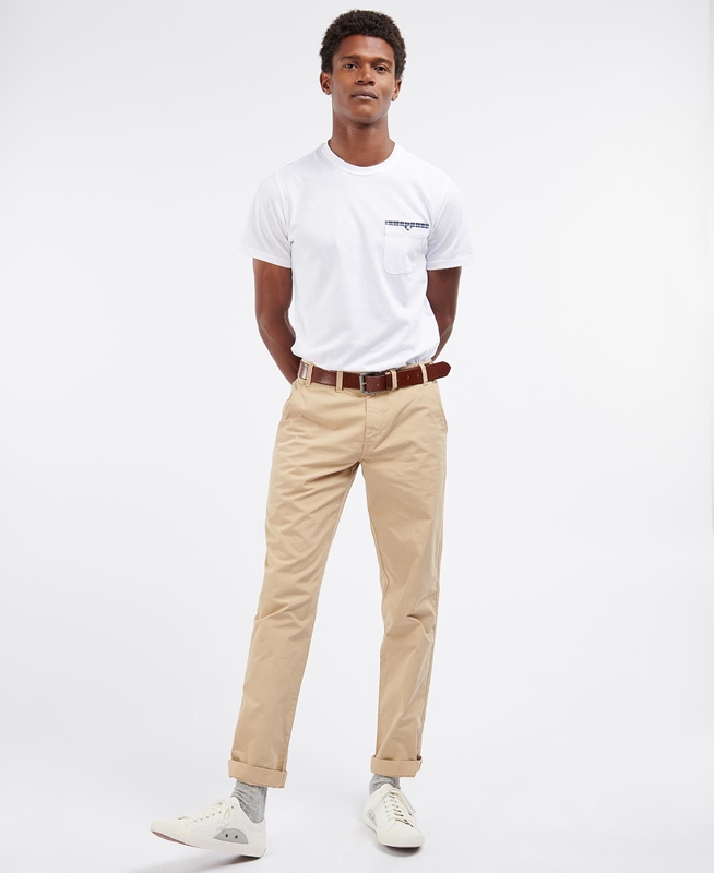 Barbour Glendale Chino Férfi Nadrág Bézs | 872463-SYK