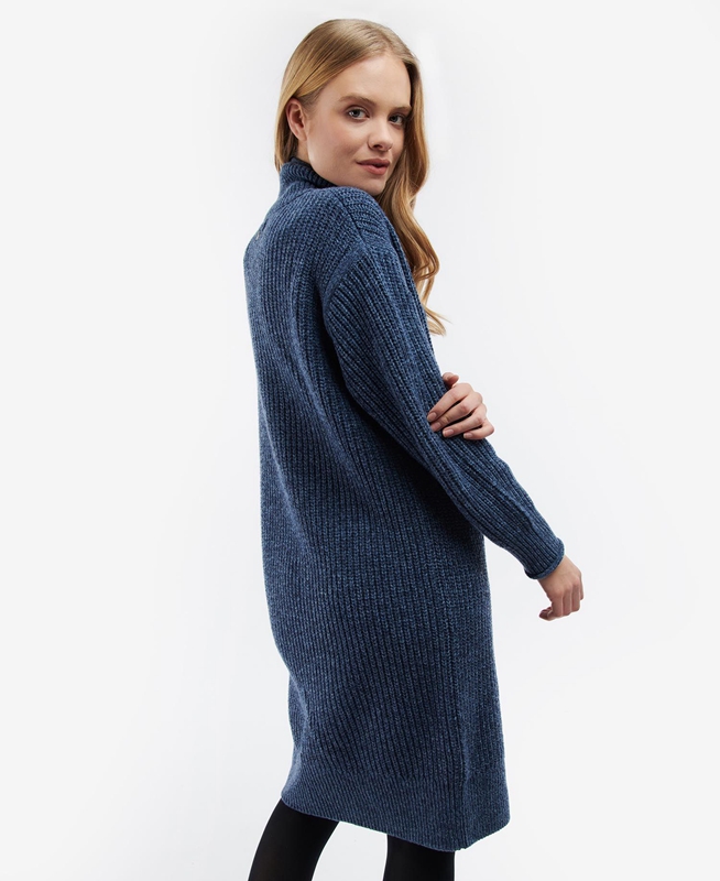 Barbour Greenwell Knitted Női Ruha Kék | 098576-LYJ