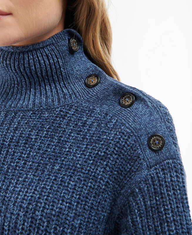 Barbour Greenwell Knitted Női Ruha Kék | 098576-LYJ