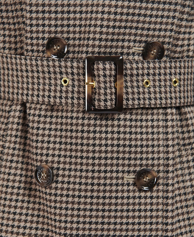 Barbour Greta Check Showerproof Női Alkalmi Dzsekik Barna | 084695-OGH