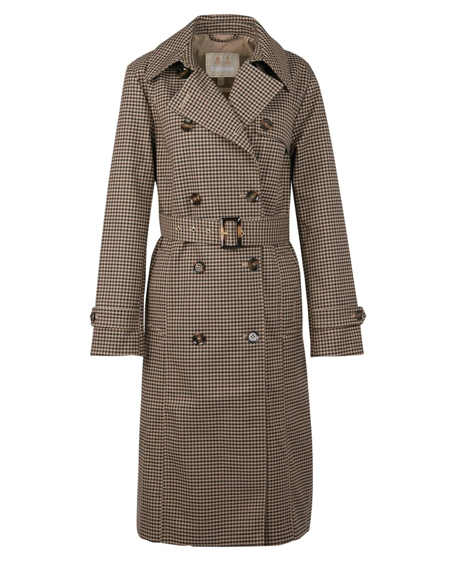 Barbour Greta Check Showerproof Női Alkalmi Dzsekik Barna | 084695-OGH