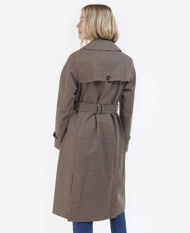 Barbour Greta Check Showerproof Női Alkalmi Dzsekik Barna | 084695-OGH