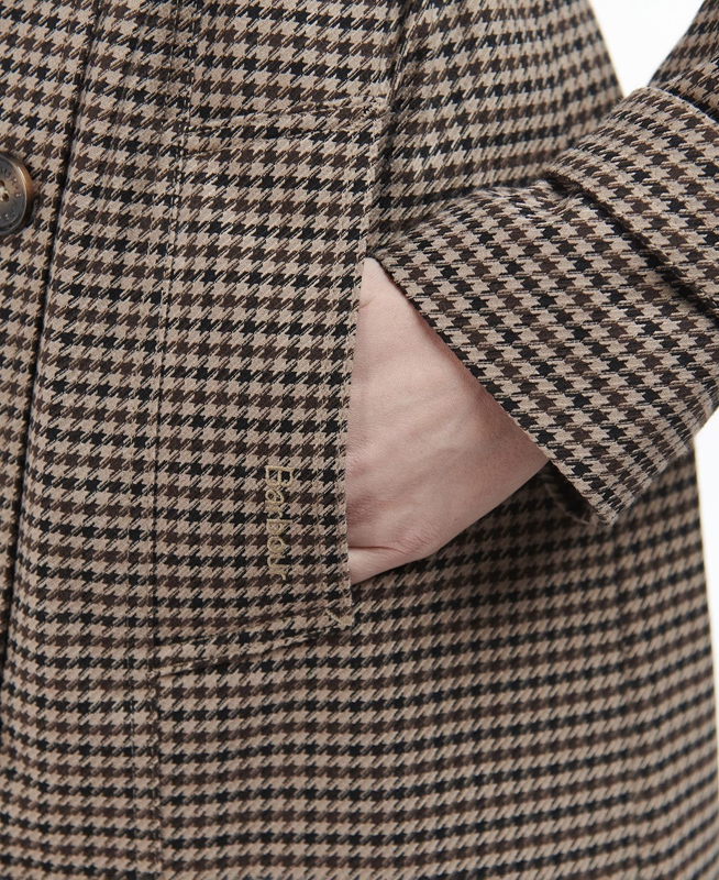 Barbour Greta Check Showerproof Női Alkalmi Dzsekik Barna | 084695-OGH