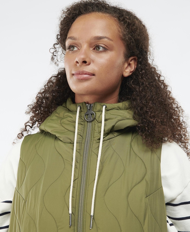 Barbour Guilden Női Mellény Zöld | 562940-GHR