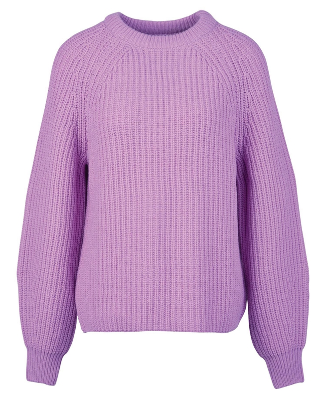 Barbour Hartley Knit Női Pulóverek Lila | 569741-CDI