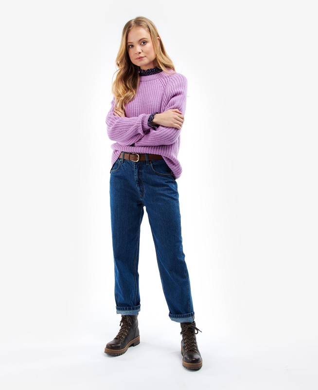 Barbour Hartley Knit Női Pulóverek Lila | 569741-CDI