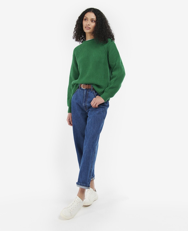 Barbour Hartley Knit Női Pulóverek Zöld | 051673-JNH