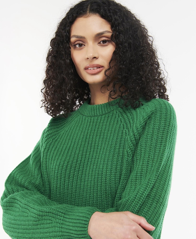 Barbour Hartley Knit Női Pulóverek Zöld | 051673-JNH