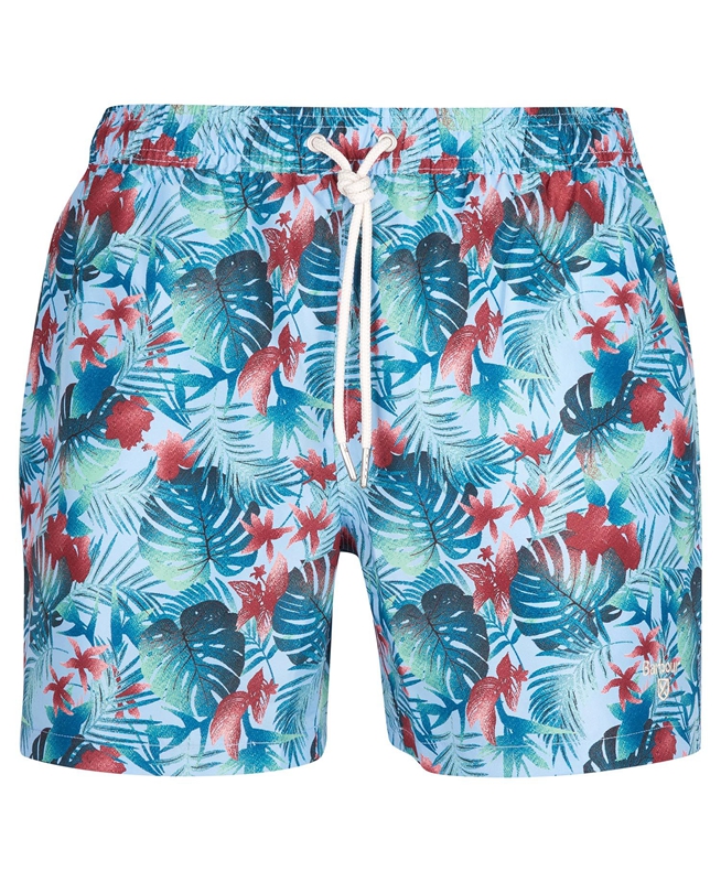 Barbour Hawaiian Print Swim Férfi Nadrág Kék | 214037-PSK