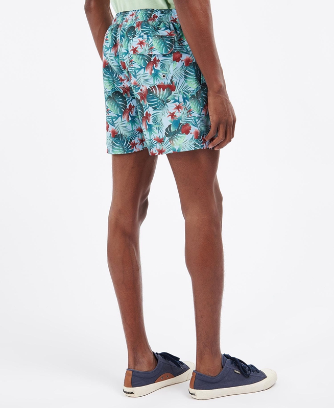 Barbour Hawaiian Print Swim Férfi Nadrág Kék | 214037-PSK