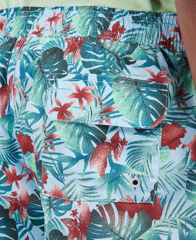 Barbour Hawaiian Print Swim Férfi Nadrág Kék | 214037-PSK