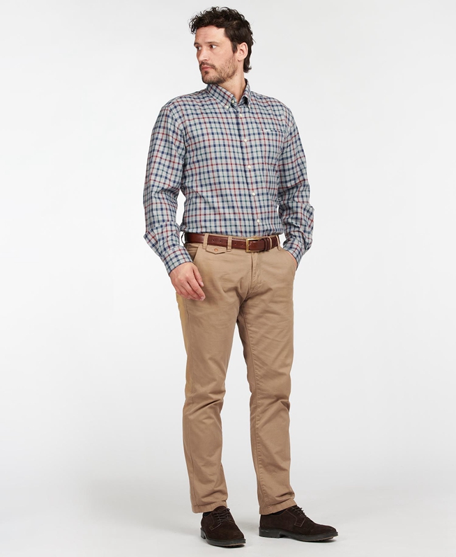 Barbour Hemd Coll Thermo Férfi Ingek Szürke | 860912-ABO