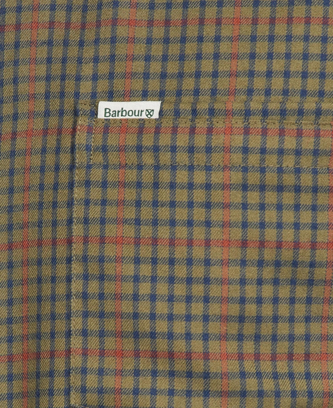 Barbour Hemd Henderson Thermo Weave Férfi Ingek Olivazöld | 780421-QCI