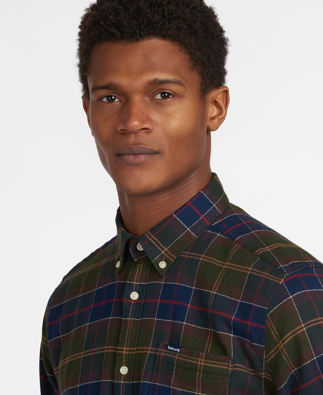 Barbour Hemd Kyeloch Tailored Férfi Ingek Olivazöld | 072186-ZSB