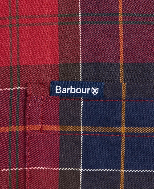 Barbour Hemd Wetheram Tailored Férfi Ingek Piros | 420951-PXU
