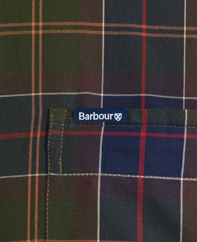 Barbour Hemd Wetheram Tailored Férfi Ingek Olivazöld | 658794-EDK