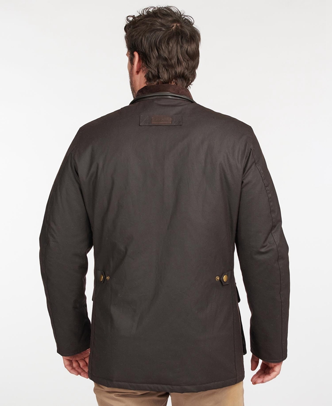 Barbour Hereford Férfi Viaszos Kabát Barna | 192563-ZWU