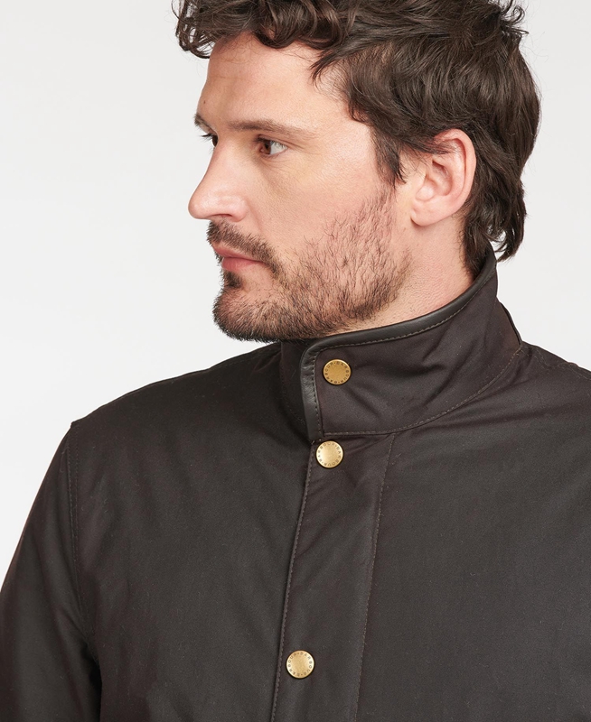 Barbour Hereford Férfi Viaszos Kabát Barna | 192563-ZWU