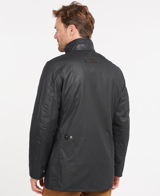 Barbour Hereford Férfi Viaszos Kabát Kék | 194263-ZSX