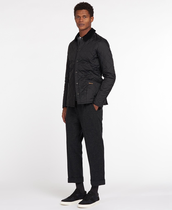 Barbour Heritage Liddesdale Férfi Vattázott Kabát Fekete | 973150-SUL