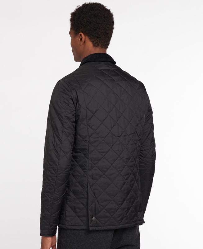 Barbour Heritage Liddesdale Férfi Vattázott Kabát Fekete | 973150-SUL