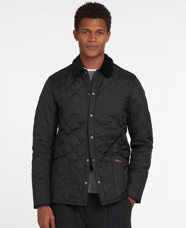Barbour Heritage Liddesdale Férfi Vattázott Kabát Fekete | 973150-SUL