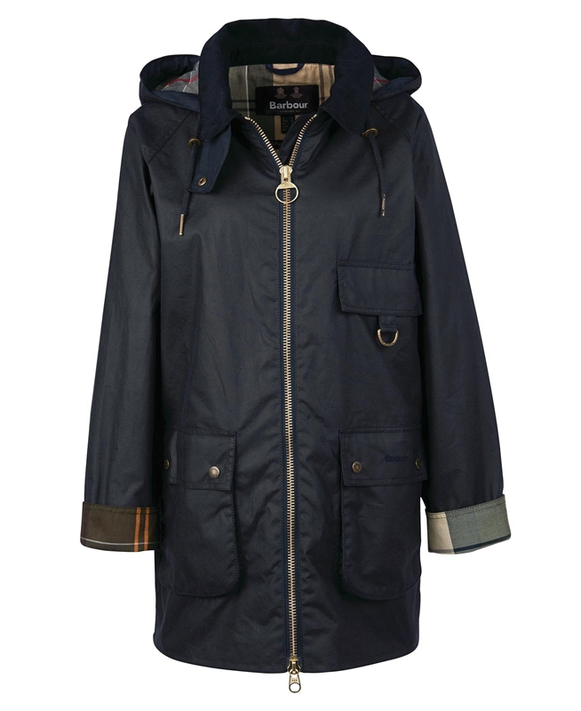 Barbour Highclere Női Viaszos Kabát Fekete | 362497-YIN