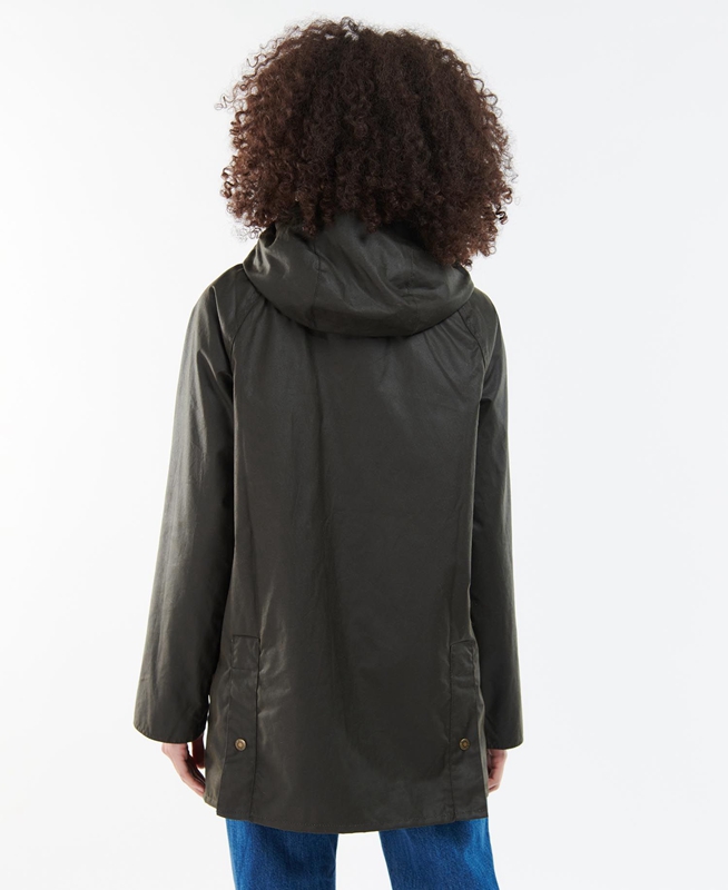 Barbour Highclere Női Viaszos Kabát Olivazöld | 524960-LEM