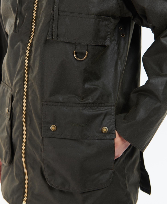 Barbour Highclere Női Viaszos Kabát Olivazöld | 524960-LEM