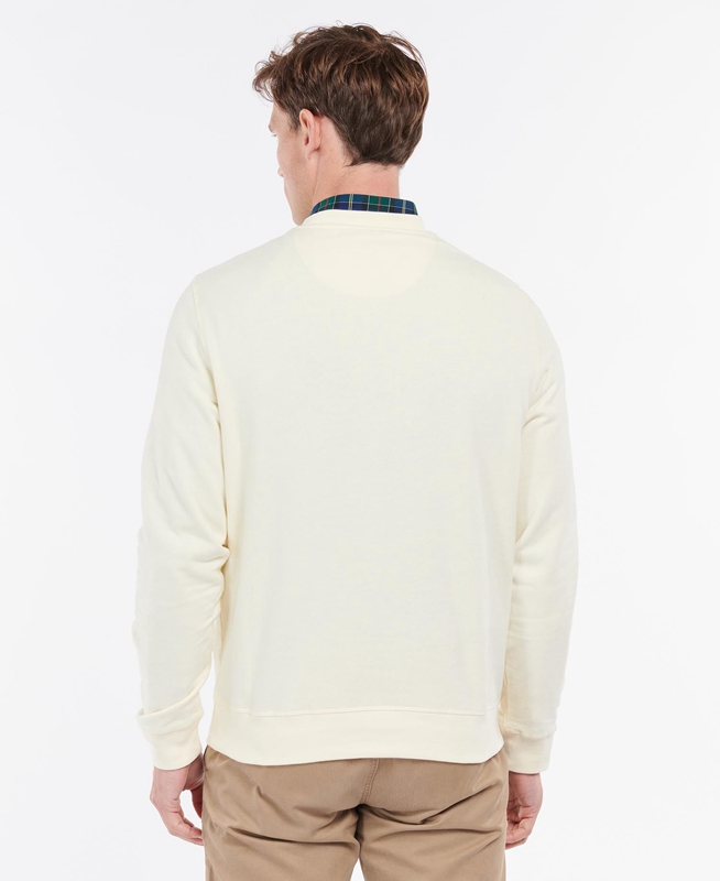 Barbour Honour Panel Crew Férfi Pulóverek Bézs | 865371-NQP