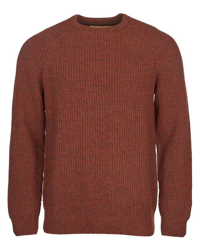 Barbour Horseford Crew Férfi Pulóverek Barna | 987105-ZKP